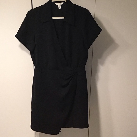 Nine West Black Wrap Mini Dress - Picture 1 of 7